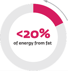 Image showing 20% of energy from fat