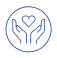 Hand holding an icon of a heart